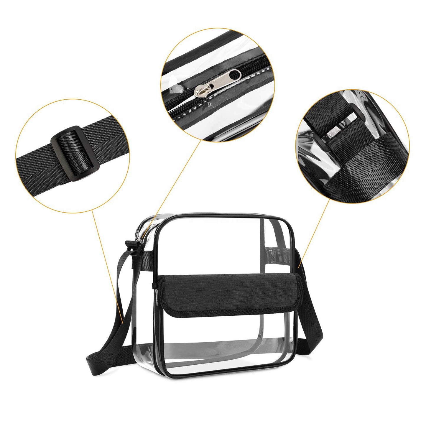 PVC Transparent Crossbody Bag Single Shoulder Bag