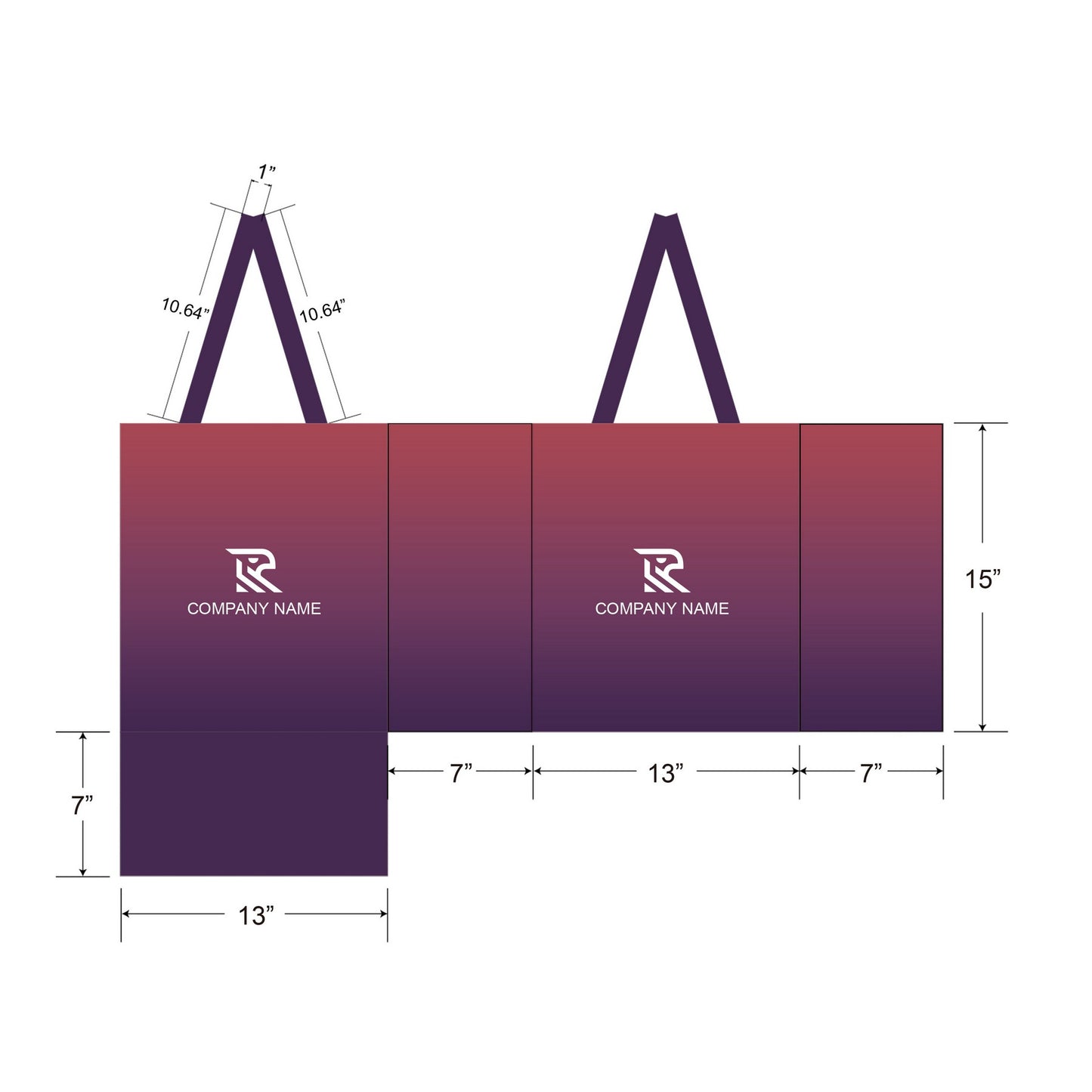 Laminated Non-Woven Tote Bag w/Matte Surface