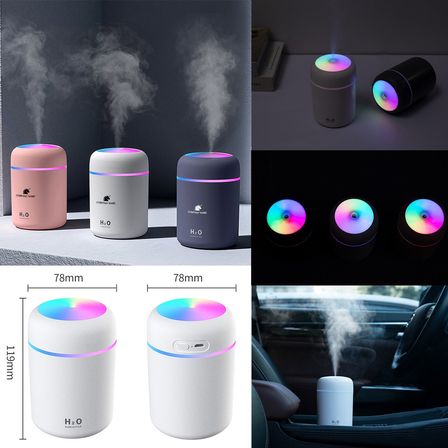 220ml USB Cool Mist Humidifier